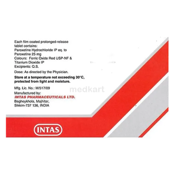 pexep cr 25mg tablet 15's